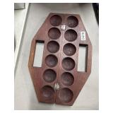 Folding Wooden Mancala Game Board