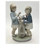 Lladro 8" Porcelain Girl Golfers Figurine