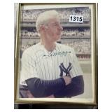 Joe DiMaggio Signed Yankees Photograph