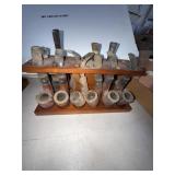 Wooden Tobacco Pipes in Stand