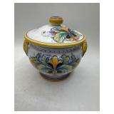 Deruta Italian Hand-Painted Onion Jar 7" Dia