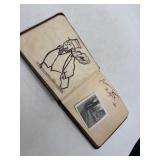 1920s Autograph Book with Signatures and Sketches