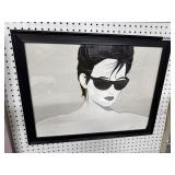Framed 24x18 Patrick Nagel Poster of Woman in Sung