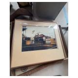 Four Framed Vintage Prints and Documents