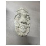Concrete Sculpted Face Wall Plaque