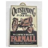 McCormick-Deering Farmall 8x12" Wooden Tractor Si