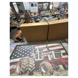 American Flag Tractor Artwork 49x25 Inch
