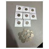 Buffalo Nickel Coins, Various Dates