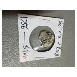 1756 Bolivia Silver 2 Reales Cob Coin