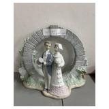 Lladro Porcelain 10" Bride and Groom Arch Figurin
