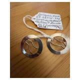 Ed Levin Sterling Abstract Earrings