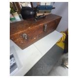 Wood Compartmented Tool or Storage Box with Handle