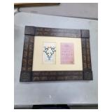 Framed 17x21 Folk Art Album Page and Verse