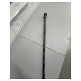Blown Glass Staff With Colored Spiral