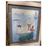 Framed 30x34 Print Signed F.W. Benson