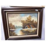 Antony Signed 24x20 Framed Landscape Painting