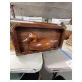 1984 R. Barraud Signed Wood Duck Plaque, 13x