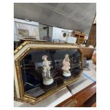 Porcelain Figurines in 21x13 Shadow Box