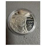 1997 $100 Platinum Layered Copy Coin