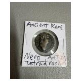 Ancient Roman Nero Antioch Tetradrachm Coin
