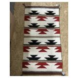 38" Navajo Handwoven Wool Rug