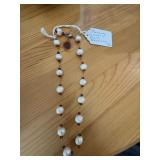 Sterling Garnet and Pearl Necklace