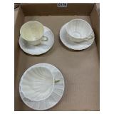 Belleek Irish Porcelain Teacups and Saucers