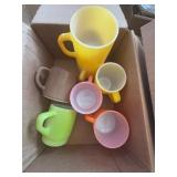 Anchor Hocking Fire-King Mixed Color Mugs Set