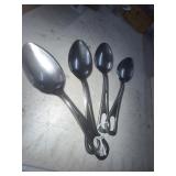 US Army Wallco Stainless Mess Hall Spoons Set of 4