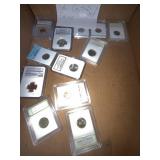 12 Certified US and World Coins, Mixed Types and D