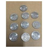 19721977 Eisenhower Dollar Coins Lot of 10