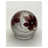 Vandermark 1980 Art Glass Paperweight, 3"