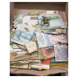 Box Lot of Victorian Trade Cards and Ephemera