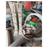 Basket of Salvaged Wood Trim Pieces and Corbels