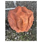 Terracotta Wall Planter With Sculpted Face