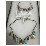Brighton "Imagine" Boho Gemstone Necklace and Br