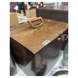 Wooden Storage Box With Handle and Latch