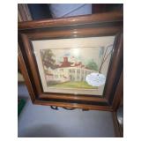 Framed Watercolor of Mt. Vernon by Mt. Vernon Ladi
