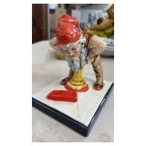 Porcelain Gnome Figurine with Red Hat