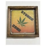 Stoner Zone Wooden Plaque 9x9 Inches