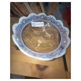 EAPG Ruffled Rim Daisy Band Glass Bowl