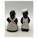 Ceramic Black Americana Salt and Pepper Shakers, 4