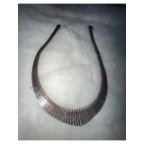 Sterling Silver 925 Graduated Panel Necklace
