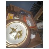 Box Lot: Collectibles, Tools, Porcelain Thimbles