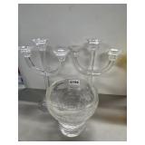 Towle Lead Crystal Candelabra and Bowl