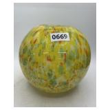 8" Multicolor Hand-Blown Glass Vase