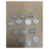 7 Silver U.S. Quarters, Liberty Nickels, and Jeffe