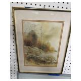 Bartz Signed 12x16 Framed Autumn Landscape Artwork
