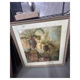Framed 35x35" Botanical Urn Scene Print