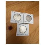 1946-S, 1951-P, 1964 Silver Half Dollars